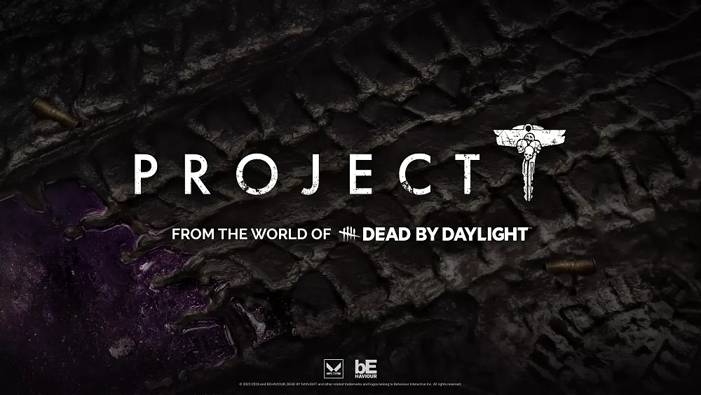 Simple design saying Project T. From the world of Dead by Daylight. Includes logos for a couple of game studios.
