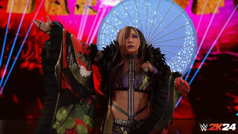 Kairi Sane, a professional wrestler, as they appear in WWE 2K24.