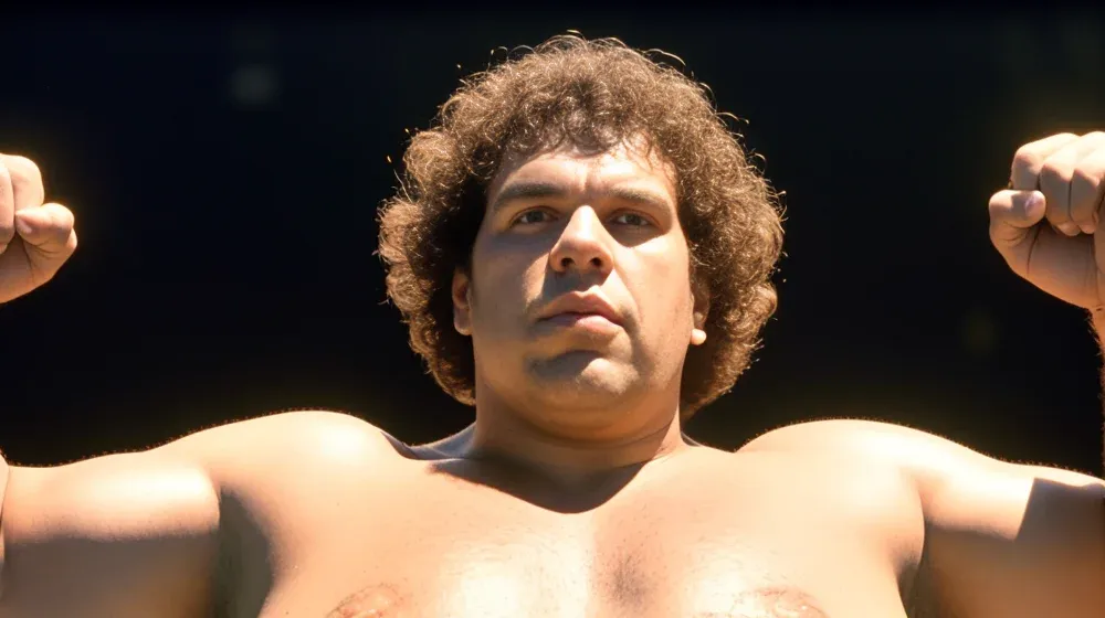 A color rendition of the professional wrestler Andre the Giant.