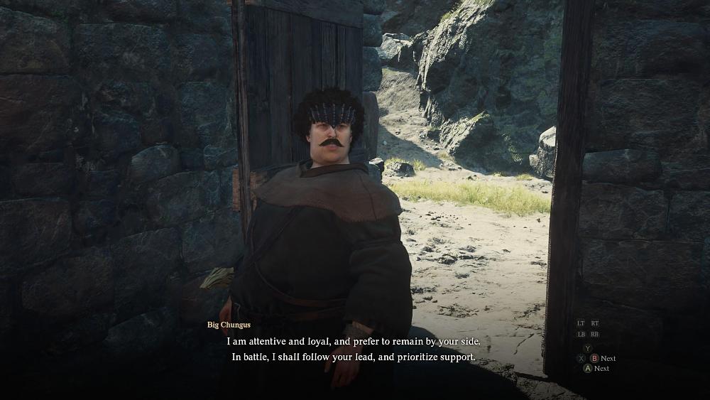 An NPC named Big Chungus, as made by another player of Dragon's Dogma 2.