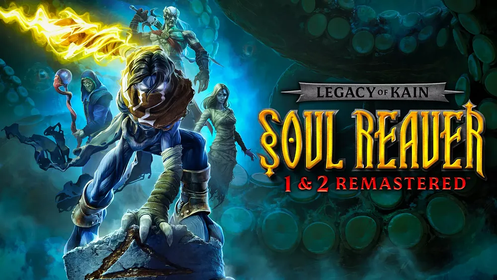 Key art for Legacy of Kain Soul Reaver 1 and 2 Remastered.