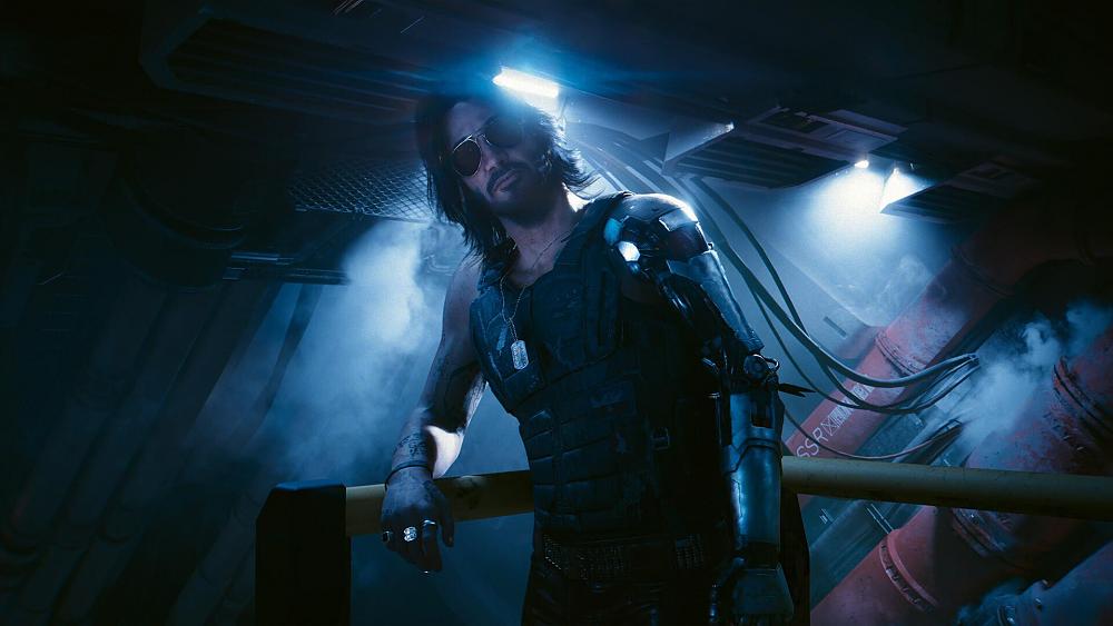 Keanu Reeves' character in Cyberpunk 2077.