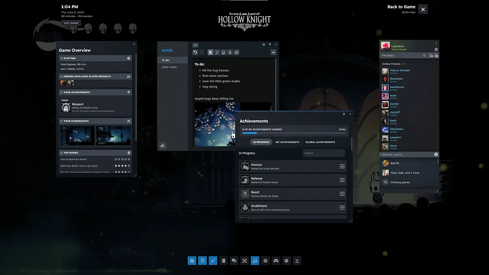 New Steam in-game overlay coming with the new Steam Client update for June 14, 2023.