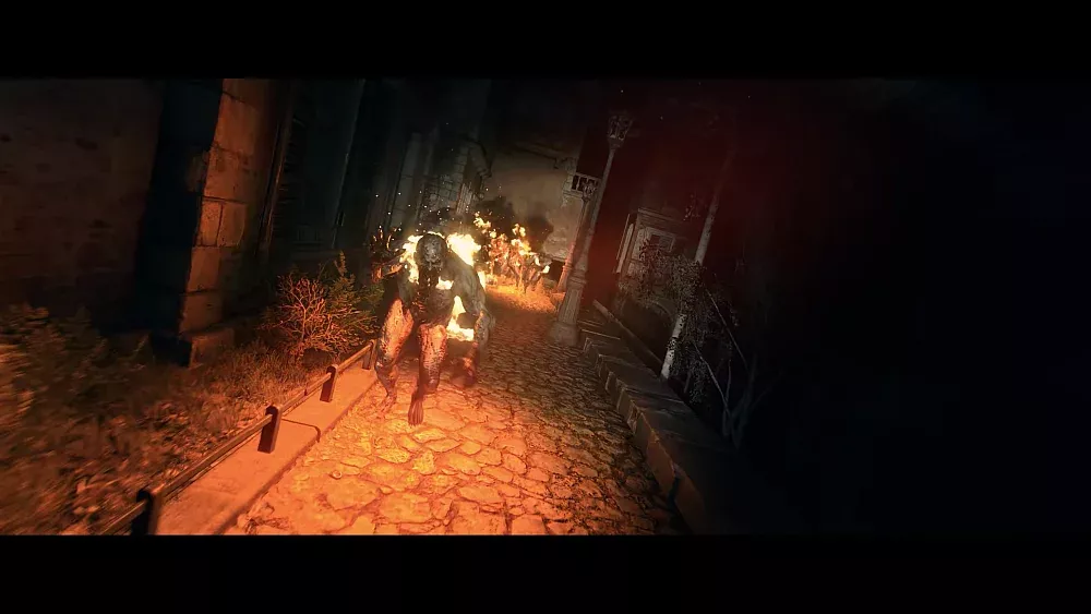 A fast, angry zombie chasing after the player.