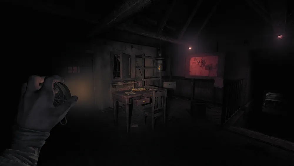 Screenshot showing the safe room in Amnesia: The Bunker.