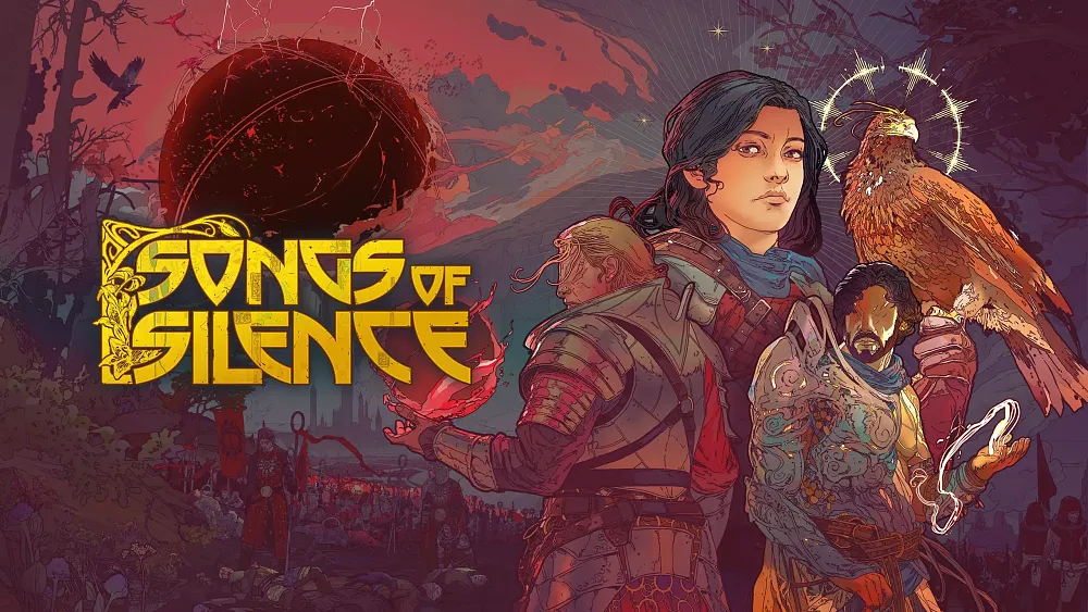 Key art showing the title and character/setting artwork for Songs of Silence.