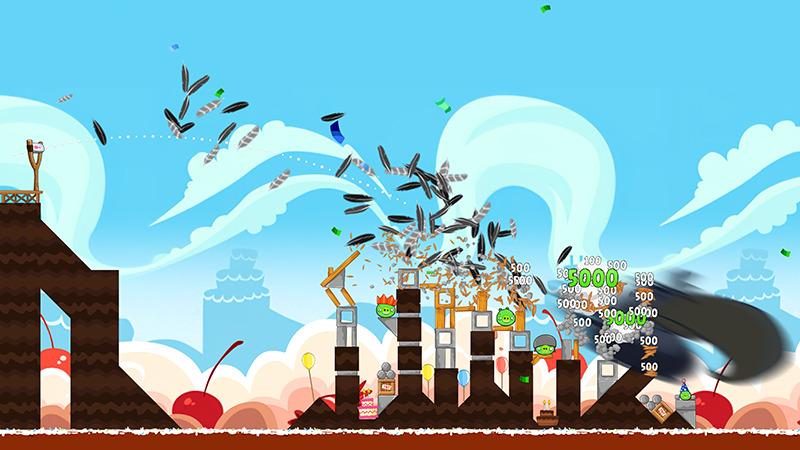 A screenshot from Rovio Classics: Angry Birds.