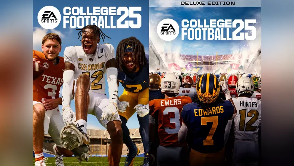 Cover artwork showing 3 college football players.