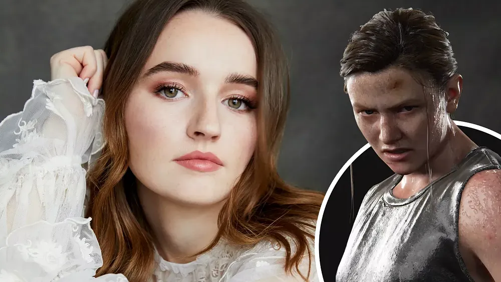 Photo of actress Kaitlyn Dever and Abby from The Last of Us Part 2.