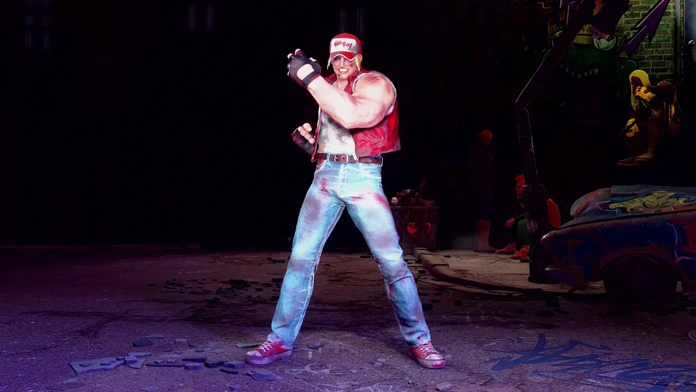 An image of a guest fighter wearing a baseball cap as he appears in Street Fighter 6.