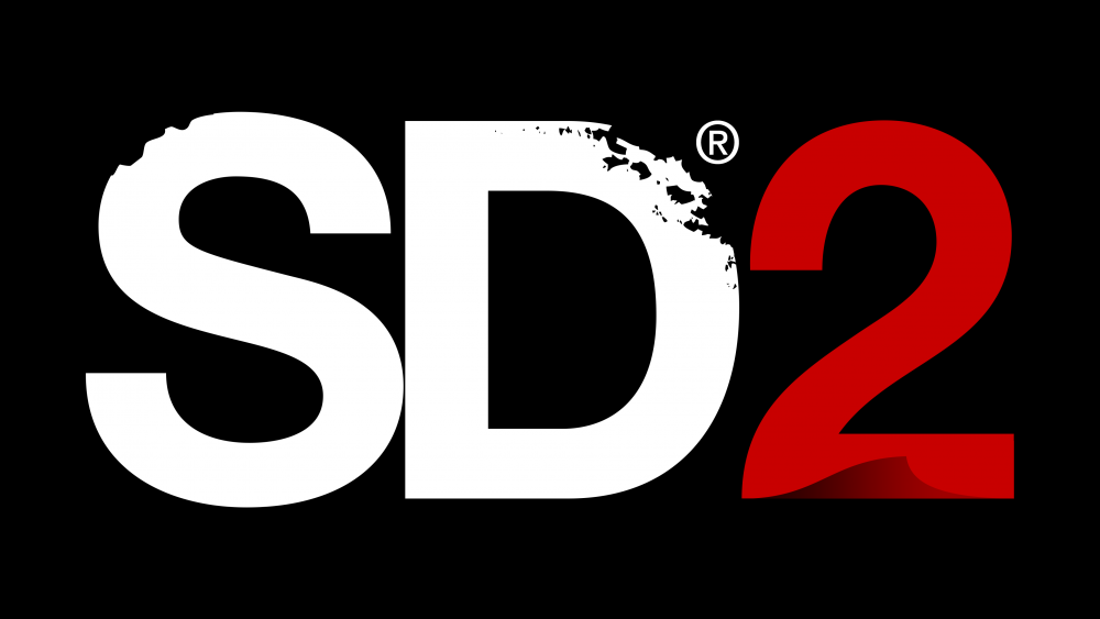 A very simple logo showing "SD2" for Stranded Deep 2.