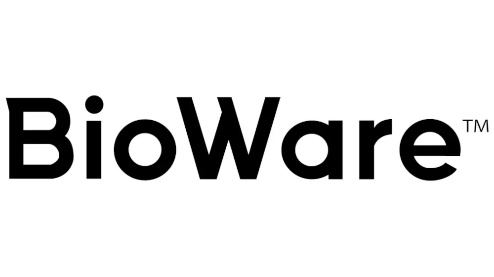 The BioWare logo that says BioWare.