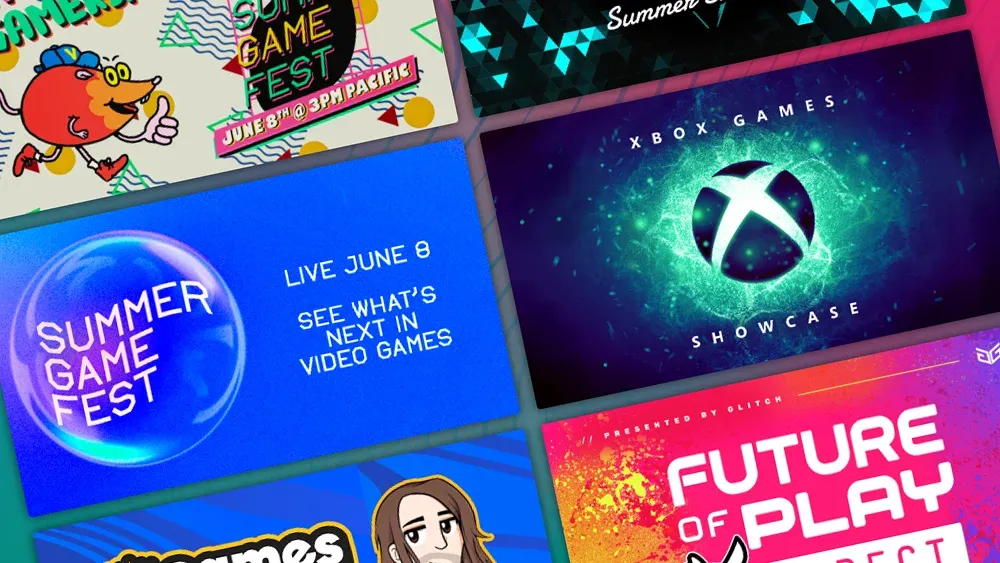 Image promoting Steam's Summer Showcase 2023 featuring a bunch of upcoming live streams for game announcements.