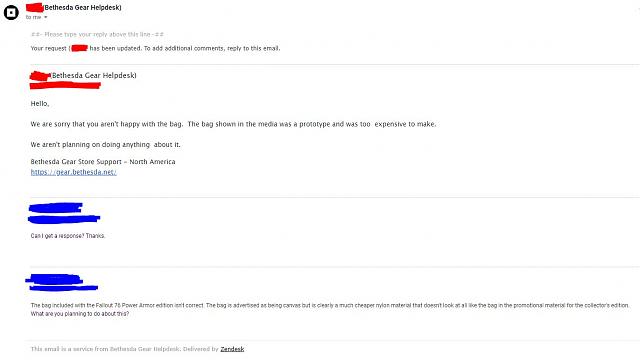 Fallout 76 Bethesda Gear Support poor response