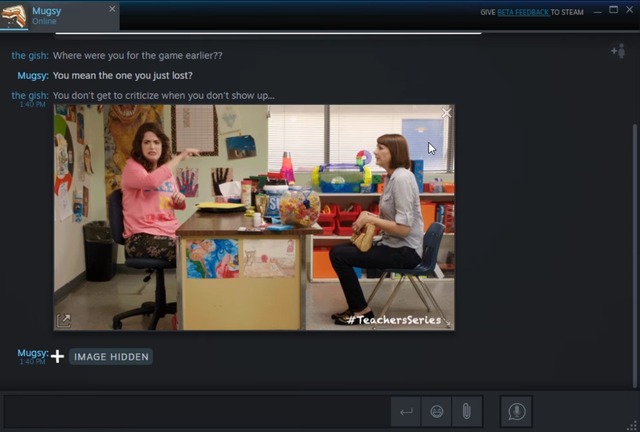 Steam chat