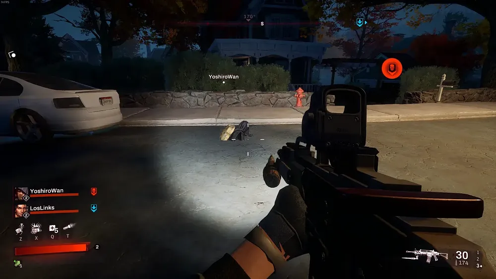 Screenshot from Redfall showing a player glitching into the ground.