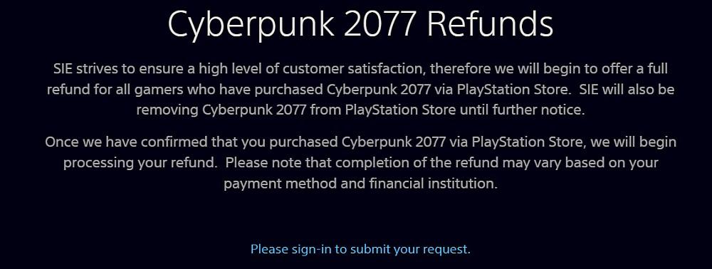 Click image for larger version

Name:	Cyberpunk 2077 refund.jpg
Views:	9750
Size:	49.2 KB
ID:	3507542