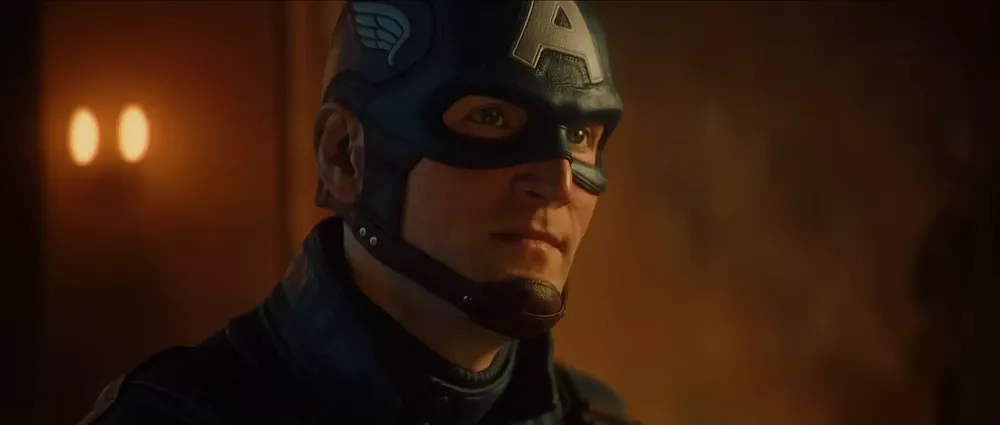 A still from the trailer showing Captain America in Marvel 1943: Rise of Hydra.