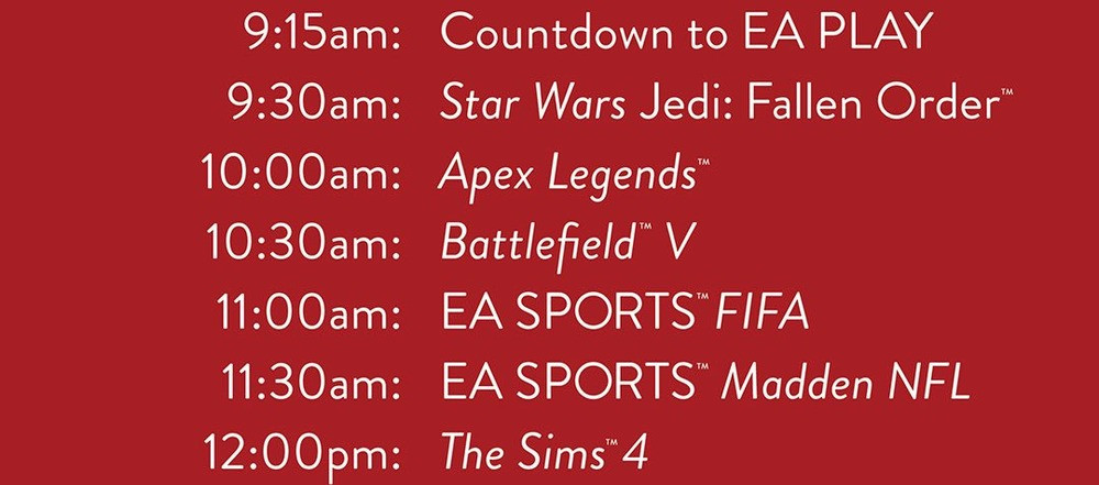 E3 2019 EA Play