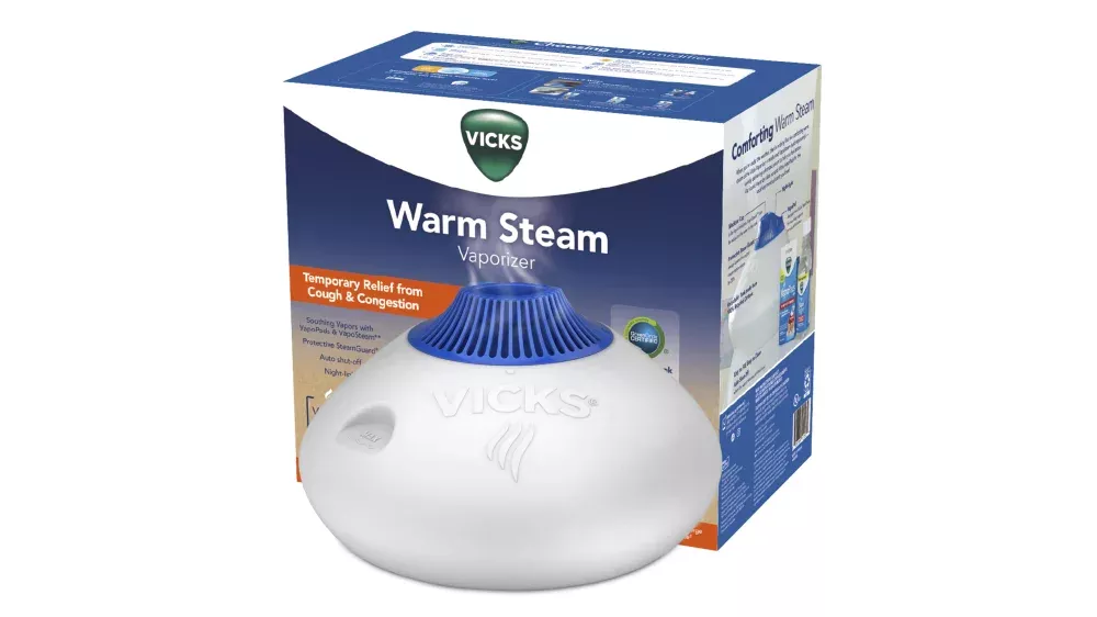 A device that produces steam from the Vicks brand.