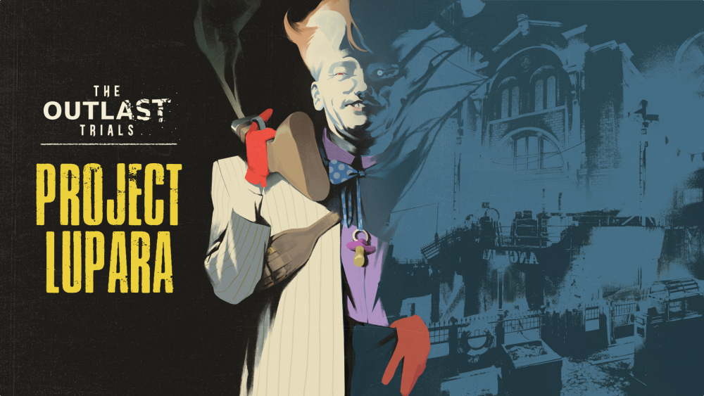 Key art for The Outlast Trials Project Lupara update. Showing a stylized artwork of the new shotgun mobster boss included in the update.