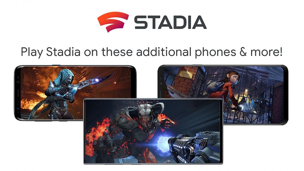 Stadia Samsung Galaxy phones