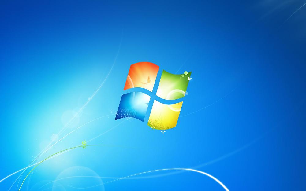 The default Windows 7 logo background.