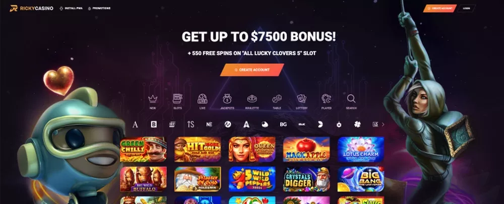 Registering on the Ricky Casino Australia