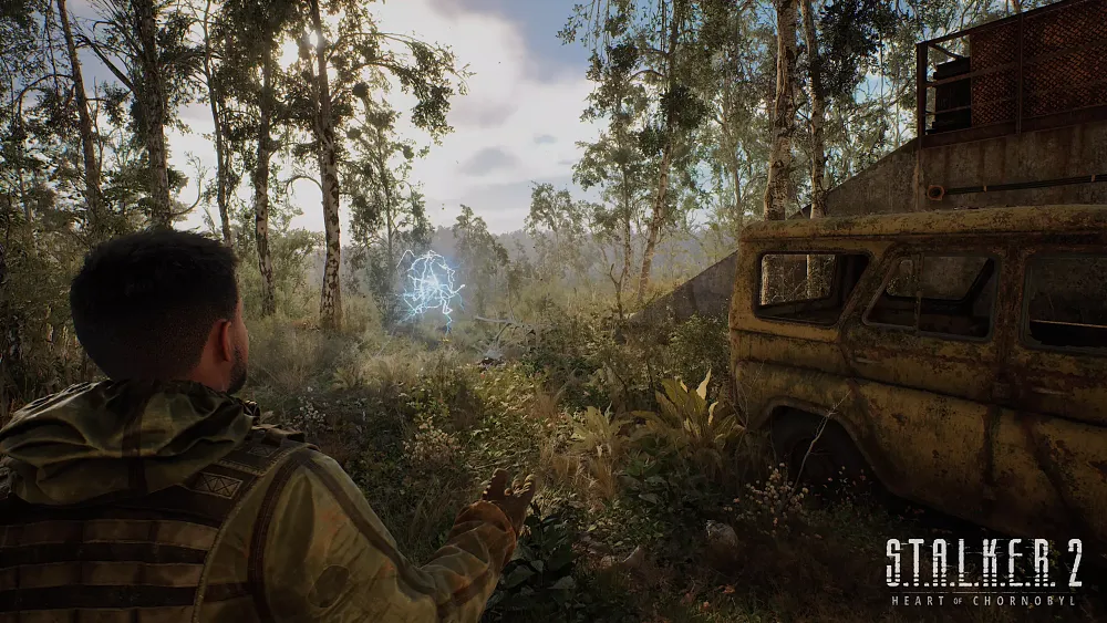 Screenshot of a soldier in a radiated wildnerness.