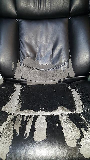 Old bonded leather chair
