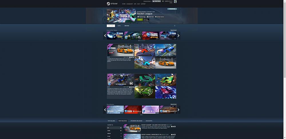 Steam DLC updated experience