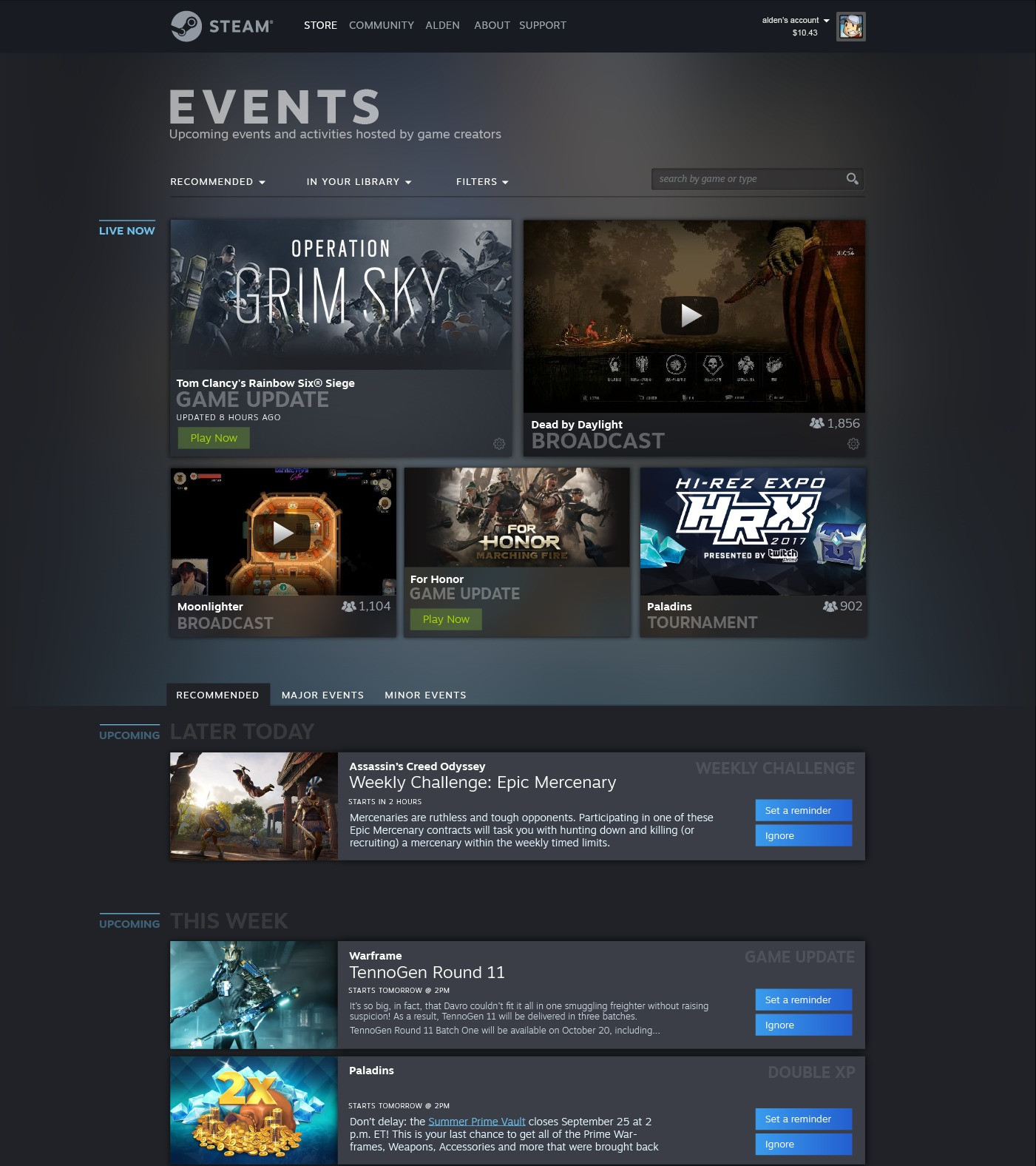 Steam 2019 events