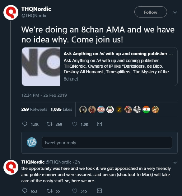 THQ AMA 8chan