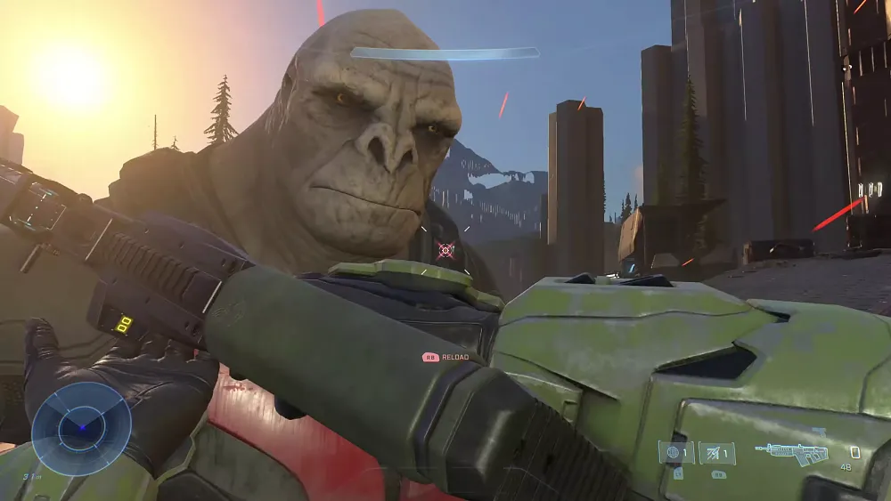 The infamous image of Craig from the Halo Infinite gameplay reveal trailer.
