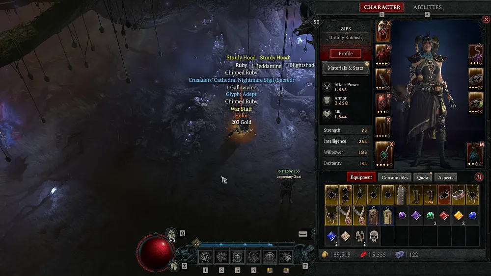 Screenshot from the game Diablo 4.