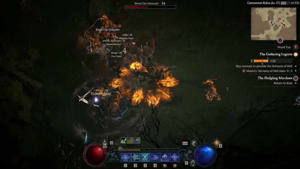 Screenshot depicting one of the world events in Diablo 4.