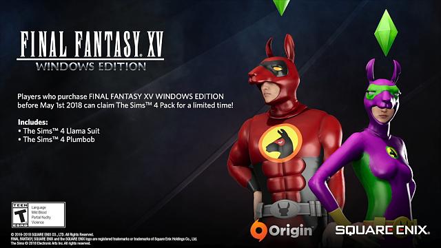 Final Fantasy XV - The Sims 4 bonuses