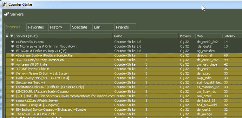 CS1.6 malicious servers