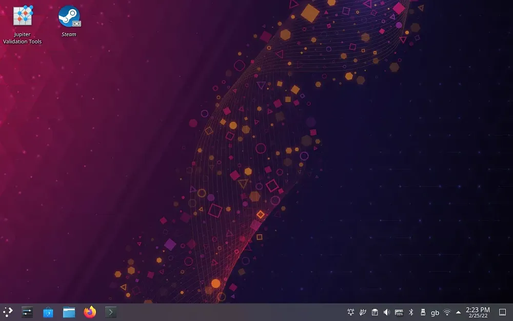 An image of the desktop view for SteamOS 3.0.