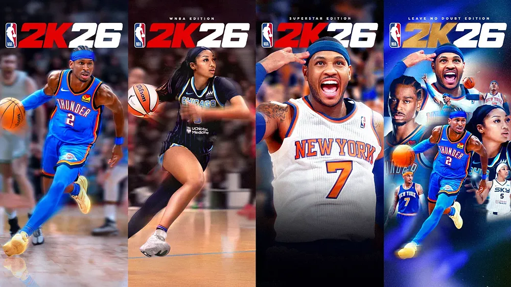 All of the different covers and cover athletes for NBA 2K26.