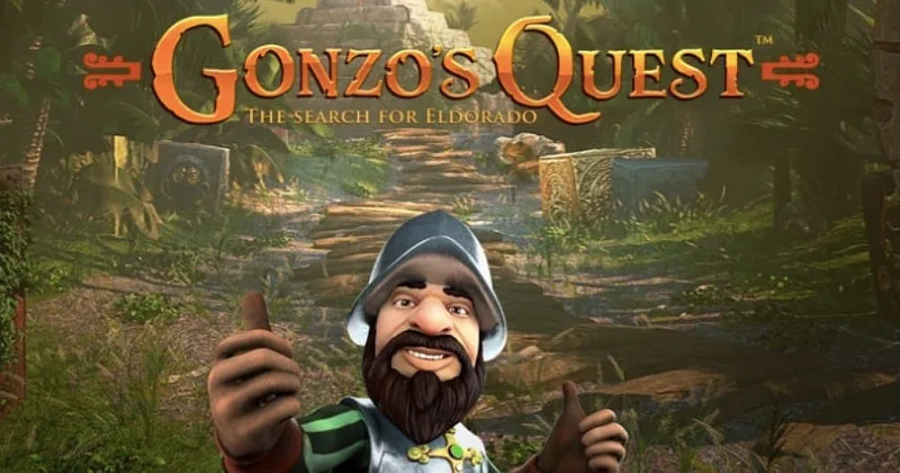 A bearded cartoon man giving a thumbs up sign. He is standing amongst ancient ruins in a forest.