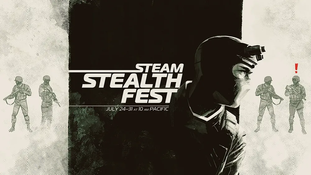 Art promoting the Steam Stealth Fest, now live on Steam.