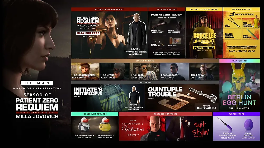 Details on the Season of Patient Zero Requiem in Hitman.