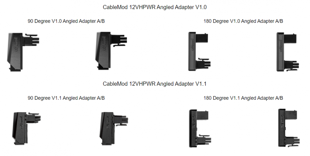 The recalled CableMod 12VHWPR adapters that are being recalled.