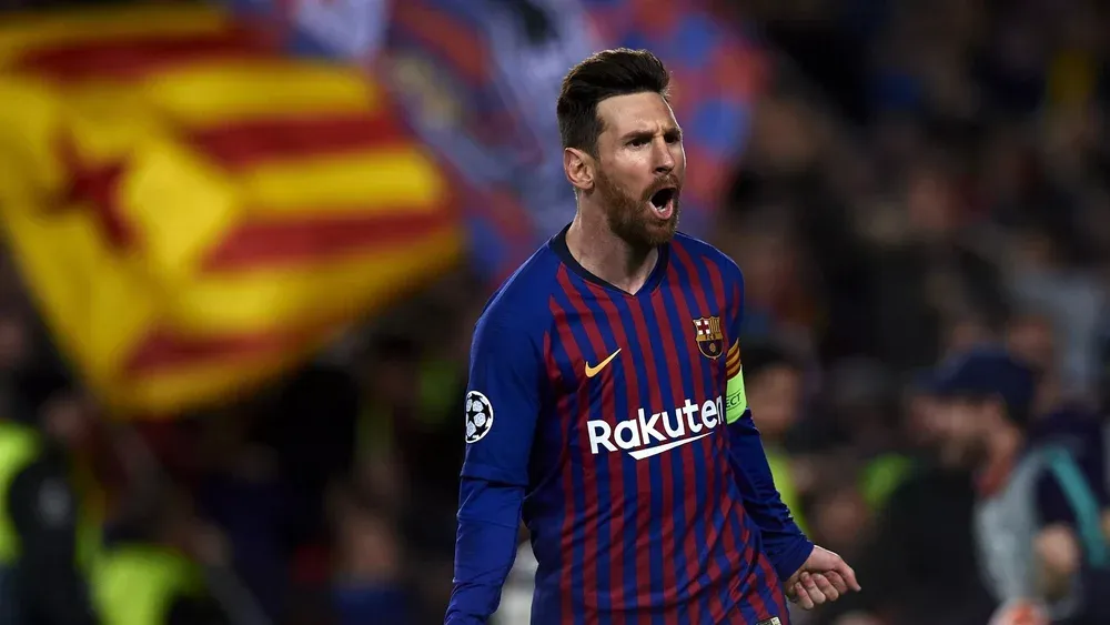 A professional soccer player celebrating.