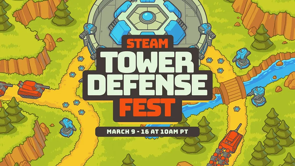Art for the Steam Tower Defense Fest that runs from March 9 at 10 AM PT until March 16 at 10 AM PT.