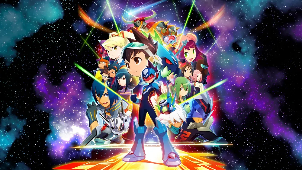 A bunch of characters from the Mega Man Star Force Legacy Collection.