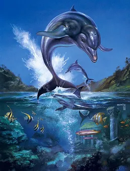 It's Ecco the dolphin jumping.