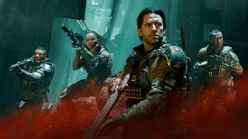 Four soldier characters from Call of Duty: Black Ops 7.