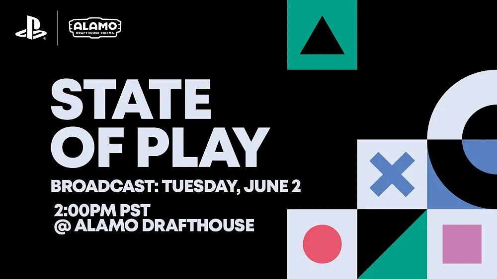 Announcement for the PlayStation State of Play set for June 2, 2026 at 2 PM PT.